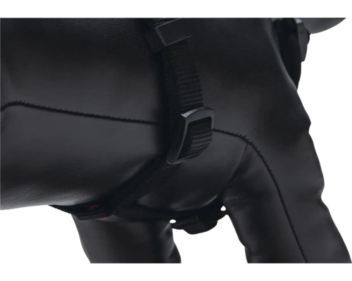 Gros plan d'un sac à dos à outils noir avec sangle et boucle