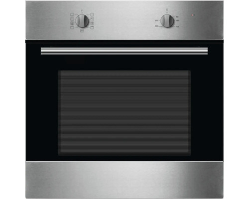 Edelstahl Einbaubackofen mit Glastür und Drehreglern