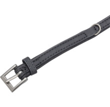 Ceinture en cuir noir avec boucle en métal