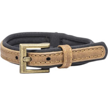 Collier pour chien en cuir et textile avec boucle en métal