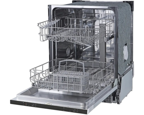 Offener Geschirrspüler mit Geschirrkörben