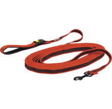 Laisse pour chien orange avec dragonne et mousqueton