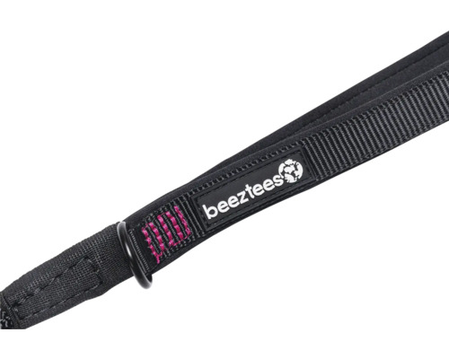 Logo Beetztess sur une laisse pour chien noire