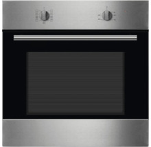 Edelstahl Einbaubackofen mit Glastür und Drehreglern