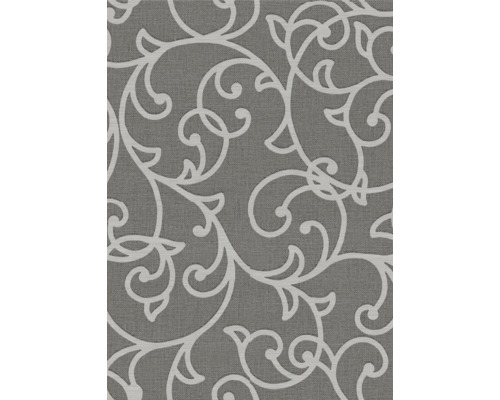 Papier peint à motif floral sur fond gris