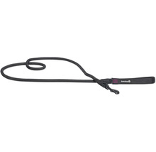 Laisse noire pour chien avec dragonne et mousqueton