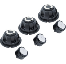 Plusieurs supports magnétiques noirs pour diverses applications