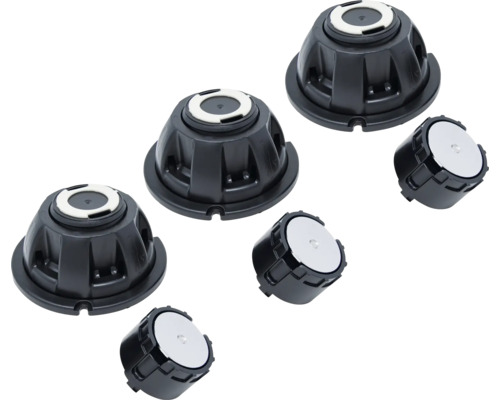 Plusieurs supports magnétiques noirs pour diverses applications