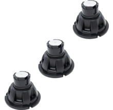 Trois supports de terrasse noirs