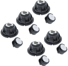 Plusieurs amortisseurs de vibrations noirs pour machines à laver