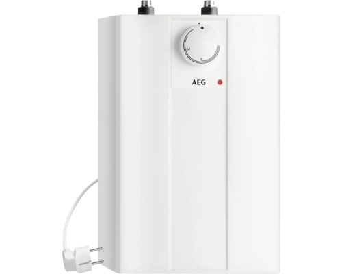 Petit accumulateur AEG Huz 5 Basis chauffe-eau sous évier 5 litres basse pression avec prise Chauffe-eau à accumulation AEG avec régulateur et fiche secteur
