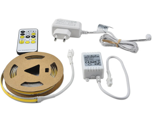 Bande LED avec télécommande, bloc d'alimentation et commande