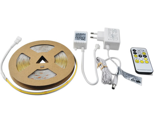 Ruban lumineux LED avec transformateur, commande et télécommande sur bobine