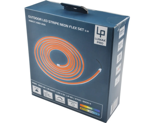 Lumak Pro Outdoor LED Stripe Neon Flex Set 5 mètres - Emballage