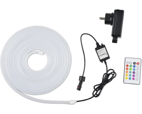 Tube lumineux à LED avec prise, contrôleur et télécommande