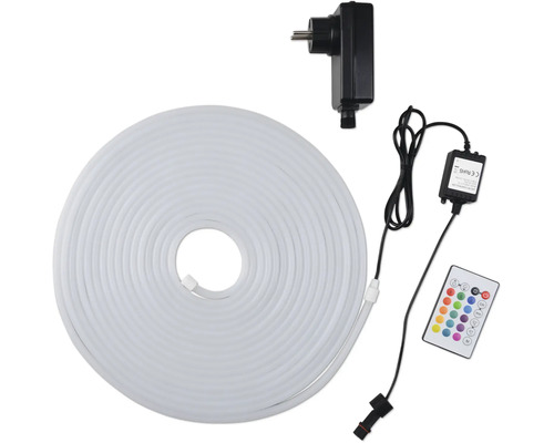 Tuyau lumineux LED avec télécommande et alimentation