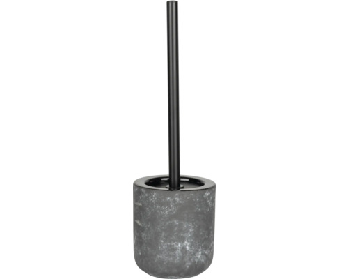 Ensemble brosse WC Wenko Sacile gris structuré 26330100 Brosse de toilette avec support en grès