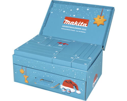 Calendrier de l'Avent Makita 2025 avec 24 surprises
