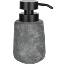 Distributeur de savon avec motif gris et tête de distribution noire