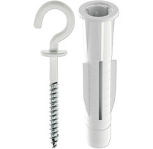 Image d'une cheville avec un crochet et une vis.