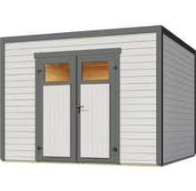 Abri de jardin avec double porte et fenêtres