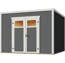 Abri de jardin avec double porte et fenêtres