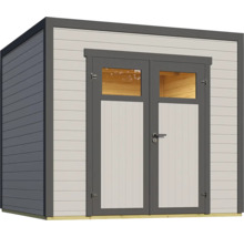 Abri de jardin avec double porte et fenêtres