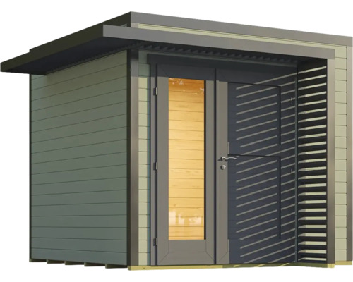 Abri de jardin avec double porte et fenêtre