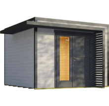 Gartenhaus mit Fenster und Lamellenwand