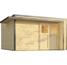 Holzgartenhaus mit Tür und Fenster