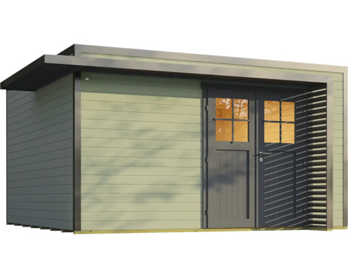 Gartenhaus mit Doppeltür und Flachdach