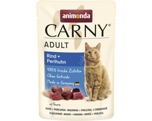 Pâtée pour chat animonda Carny Adult bœuf & pintade 85 g Aliment pour chat Animonda Carny Adult, boeuf et pintade