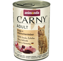 Animonda Carny Adult Katzennassfutter mit Truthahn und Hühnchenleber in Dose
