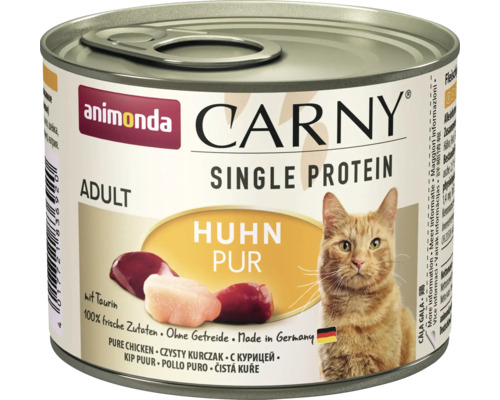 Pâtée pour chats animonda CARNY Single poulet pur 200 g Animonda Carny Single Protein Adult nourriture pour chats poulet, boîte