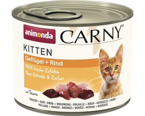 Animonda Carny Kitten Katzenfutter Geflügel plus Rind in Konservendose