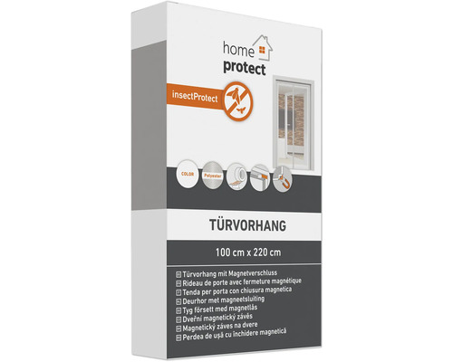 Emballage d'un rideau de porte avec fermeture magnétique, dimension 100 cm x 220 cm