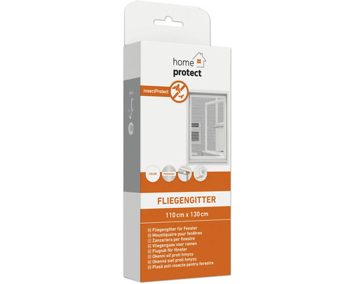 Verpackung eines Insektenschutzgitters für Fenster mit den Maßen 110 cm x 130 cm