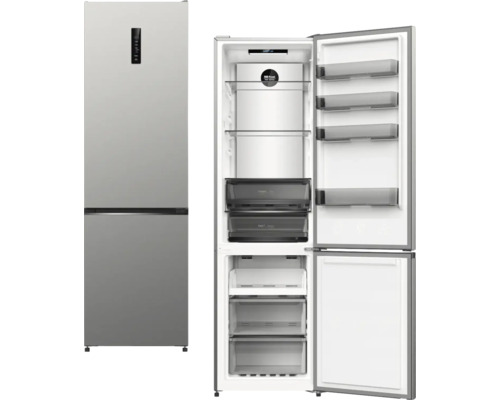 Kühl-Gefrierkombination mit offener Tür, Innenraumansicht