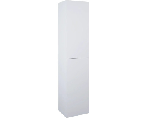 Armoire haute de salle de bains blanche avec deux portes pour montage mural