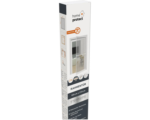 Verpackung einer Home Protect Rahmentür, 100 cm x 210 cm, Standardausführung aus Aluminium mit Fiberglasgewebe