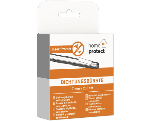 Brosse d'étanchéité auto-adhésive, 7 mm x 200 cm, emballée