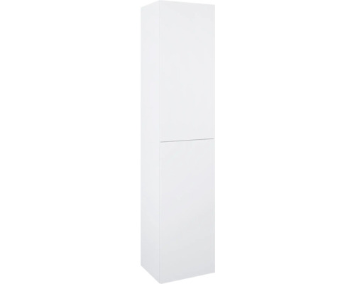 Armoire haute blanche avec deux portes pour la salle de bain