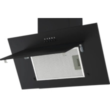 Schwarze Dunstabzugshaube mit Metallfilter