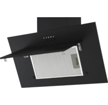 Schwarze Dunstabzugshaube mit Metallfilter