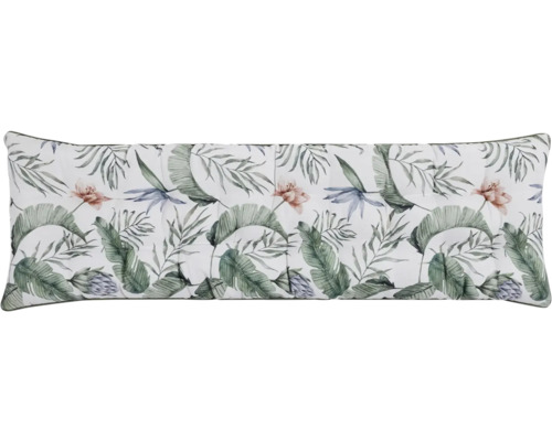 Dekokissen mit Blätter- und Blumenmuster