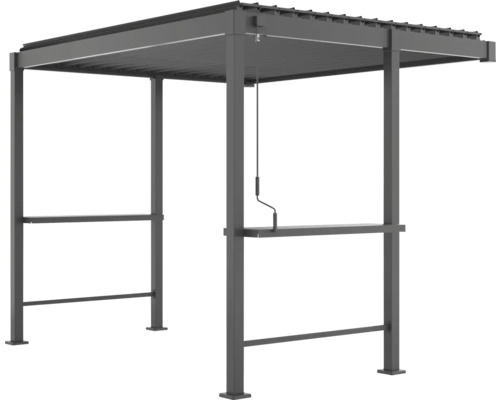 Metallpavillon mit manuellem Rollo