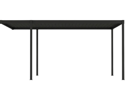 Pavillon avec toit rectangulaire et poteaux de soutien