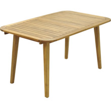 Table de jardin rectangulaire en bois avec plateau à lattes