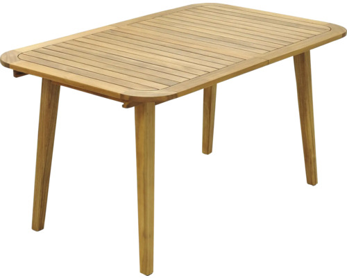 Table de jardin rectangulaire en bois avec plateau à lattes