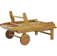Holzliege mit Rädern zum einfachen Transport